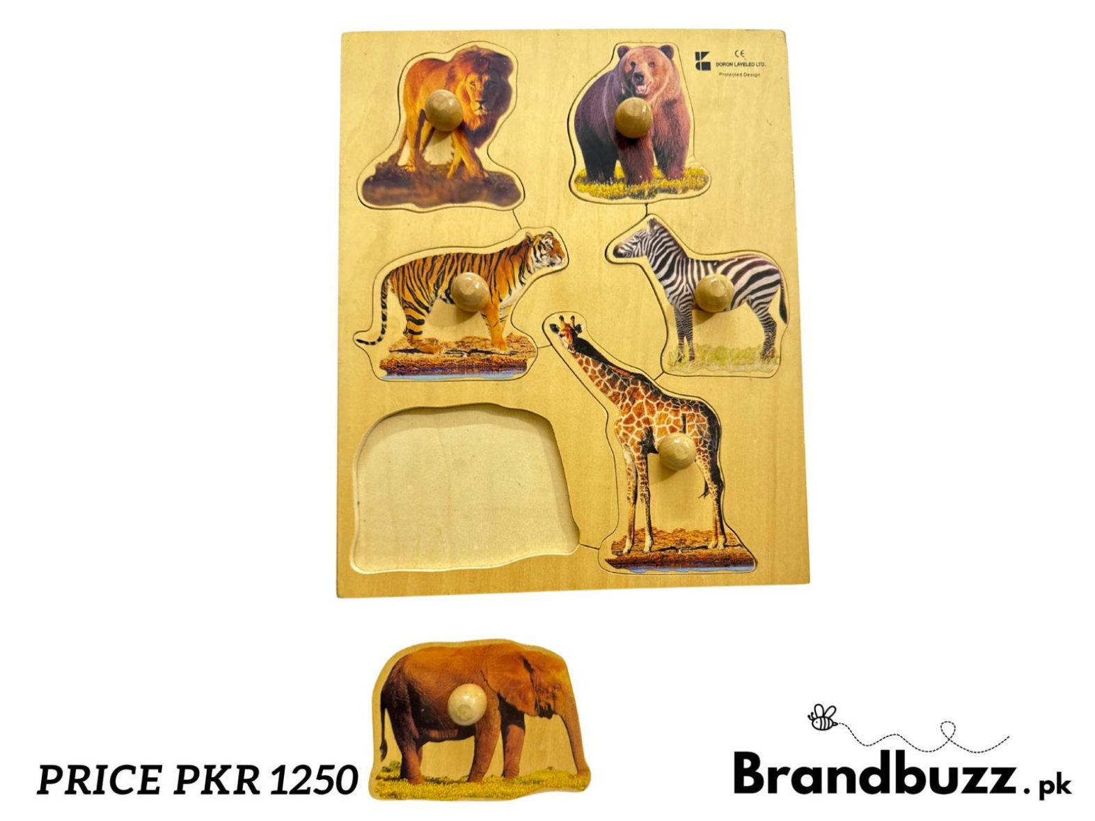 Wild Animals Knob Puzzle