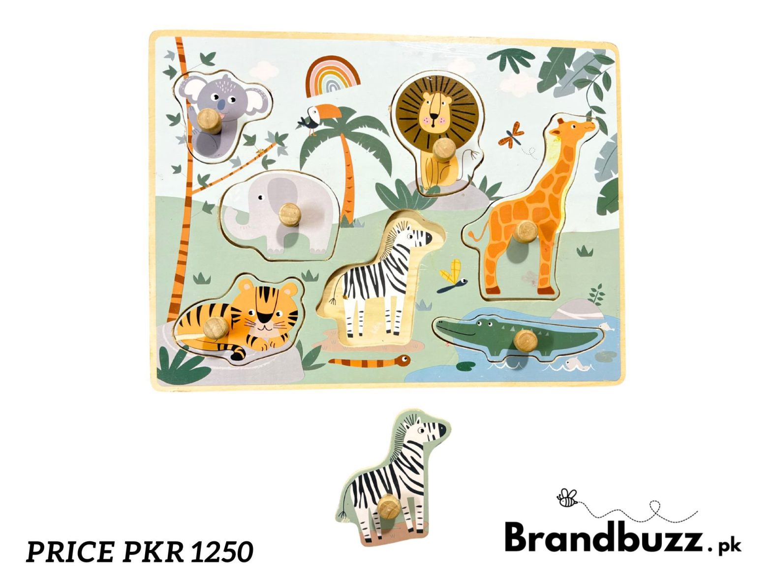 Jungle Knob Animals Puzzle